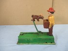Vintage 1960 s Cast Iron Mechanical Monkey Coin Bank Works See  Video