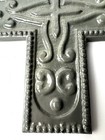 Cast Iron Wall Cross Religious Scroll Gothic Rustic Church Decor Gray Farmhouse