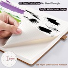 Zxhq A5 Bullet Dotted Journal Notebook-150gsm Thick Dotted  Light Brown 