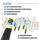 Eastpoint Sports 2-in-1 Volleyball  Badminton Set W  Adjustable Net  Accessories
