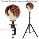 21  -24  inch Head Cork Canvas Block Head Mannequin Head With Stand For Makin   