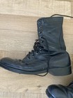 Vintage Us Military Black Leather Combat Boots Size 10 5 R Chevron Sole 78-80s