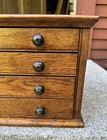 Antique 19th C  Jessen   Rosberg Oak 4 Drawer Watchmakers Or Jewelers Cabinet