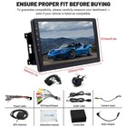 10in Qled Double Din Stereo Wireless Carplay Android Auto Dodge Ram Backup Cam