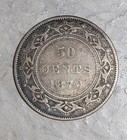 1870 Newfoundland 50 Cent Silver Coin  925   Rare
