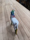 Rainbow Unicorn Toy Figurine Fantasy Creature White Body Colorful Mane Decor