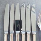 Christofle Perles 12pcs Silverplate Flatware Standard Knife Fork Good