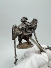 Napoleon Wars French Silver Pocket Watch Chatelaine Hook Figure Rooster W horn
