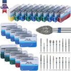 100pcs Dental Diamond Burs Set For High Speed Handpiece Medium Fg 1 6mm Azdent