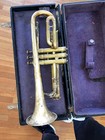 Vintage Antique Buesher Trumpet 16    Long W  Black Leather Case 