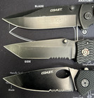 Coast Knife Lot Of 3 Different Folding Pocket Knives Locking Blades Guc