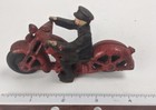 Vintage Hubley Cast Iron Red Motorcycle Rider Policeman Officer 4  Antique 