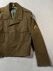 Vintage Us Army Korean War Military Wool 50 s Brown Field Jacket Size 40 Wwii