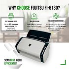 Fujitsu Fi-6130 Advanced Document Scanner For Efficient Workflow W accessories