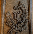 Antique Oak Pediment - Victorian French Gothic  e  Plaque Architectural Salvage 