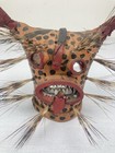 Vtg Mexican Tigre Tiger Dance Ritual Mask Zitlala Mexico Hand Made Leather Rare 