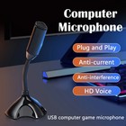 Usb Laptop Microphone Voice Mic High Sensitivity Mini Studio Speech Mic Stand