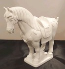 Beautiful Large White Ceramic Horse Figurine 