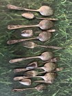 Silver Plated Flatware Mixed Lot Antique Vintage Log Of 13