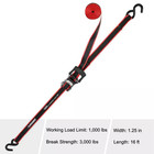 New 16 Ft Ratchet Tie-down Strap 4-pack S-hook Heavy-duty Secure Cargo Fastening