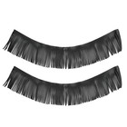 Motorcycle Saddlebag Fringe Artificial Leather Retro Foot Pedal Tassel Black