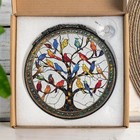 Colorful Tree Of Life With Vibrant Birds Stained Glass Suncatcher Window Hanging