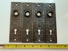 Antique Victorian Ornate Backplates Door Plates Lot Of 4