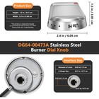 5 Pack Dg64-00473a Range Top Burner Control Knob For Samsung Oven Ap5917439