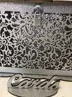 Silver Glitter Wedding Card Lock Box New Lock And Bands To Secure 2 Card Signs
