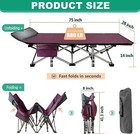 Naizea Adults Heavy Duty Portable 2 Pack Folding Cot Camping Cots Sleeping Bed
