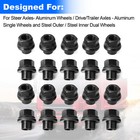20 Pack 33mm M22x1 5 X 19mm Wheel Nuts Sleeve Nuts M22-1 5x19mm Skirt Flange Us