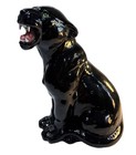 Vintage Rare Black Panther Statue Mcm Figure Growling Teeth Italy 12   