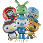 6pcs The Octonauts Balloons Polar Bear Cat Penguin Foil Party Decoration Ballons