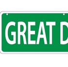 Imagine This Great Dane Street Sign  Green  D6448 5 08x4 45 Cm