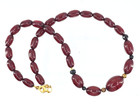 Vintage Art Deco Red Cherry Bakelite Graduated Beaded Necklace   16     18 4g