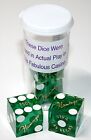 Authentic Flamingo Las Vegas Casino Craps Dice Green Polished Mixed Serial  s