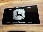 Black Laser Engraved John Deere License Plate