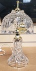 Vintage Cut Crystal Glass Boudoir Bed Side Night Light Table Lamp 11  