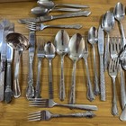 Mixed Lot Of 47 Vintage Silverplate And Stainless Flatware