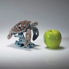 Enesco Edge Sculpture Sea Turtle On Wave Miniature Figurine  4 73 Inch