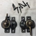 Antique Window Lock Sash Cast Iron Brass Vtg Eastlake Hardware 2 Vtg Part  i64