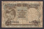 Azores-kr  8b 1909 2500 Reis Banknote With Red Overprint-scarce Note