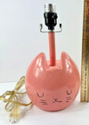 Pink Kitty Cat Table Lamp Cute Girls Room Nursery Baby Speckled No Shade