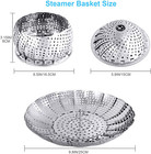 Stainless Steel Folding Steamer Basket 5 9   9 8  Veggie Steamer For Any Pot