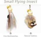 Cat Toy Wand Replacement - 8 Pieces Insect Cat Toys  Cat Feather Toy Refills  Ca