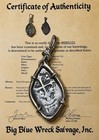 Authentic Spanish-colonial 1 2-real Silver Shipwreck Cob Coin 14k Gold Bezel Coa
