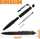 3 Pack Military Aviation Aluminum Self Defense Tactical Pen Set Glass Breaker To