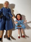 1 12 Caco Doll 3 Pc Grandpa Grandma   Girl Vintage Dollhouse Miniature Family