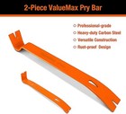 Valuemax 2pcs Flat Pry Bar Set W  7-1 2  mini Pry Bar 15  heavy Duty Nail Puller