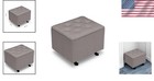 Modern Diamond Tufted Gliding Ottoman  French Grey - Sleek Nursery Essential